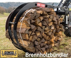 Brennholzbündler Uebele als Logo