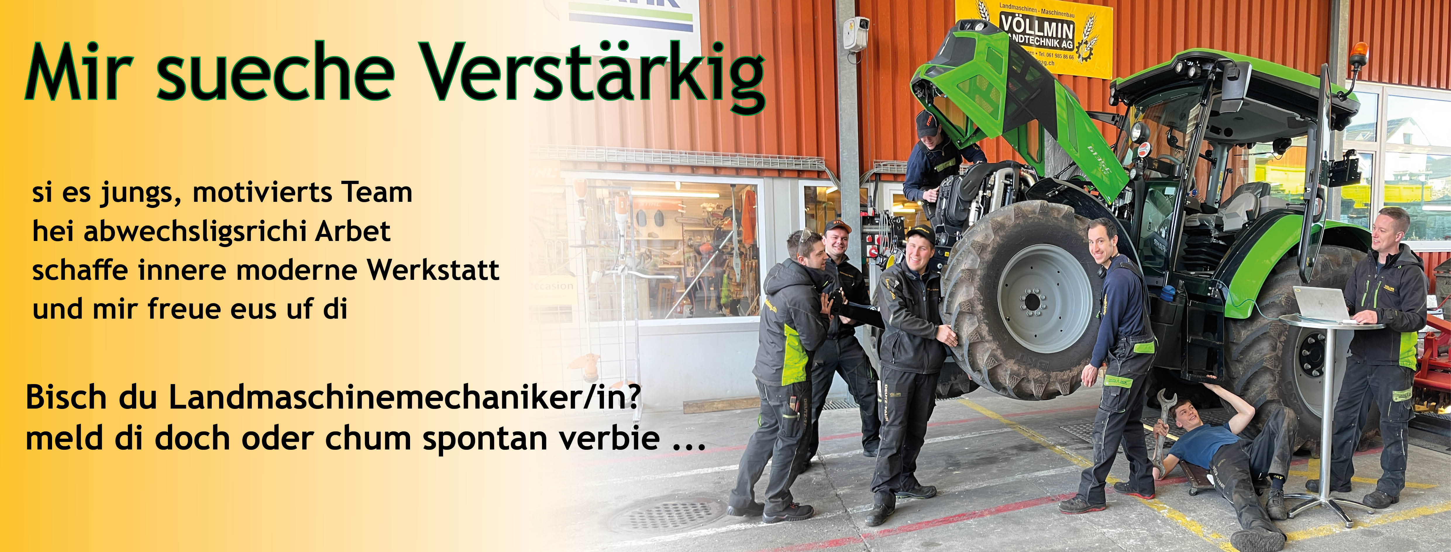 Stelleninserat Werkstatt